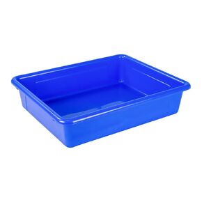 School Smart Sturdy Plastic Storage Tray, Multifunctional Design for Classroom, Home, and More, Letter Size, Blue