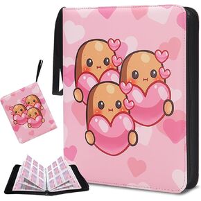Card Binder for Pokemon 900 Pockets, Trading Card Binder 9-Pockets Card Collection Binder Album Storage Organizer Card Holder Binder with 50 Removable Sheetsfor Boys Girls Organized