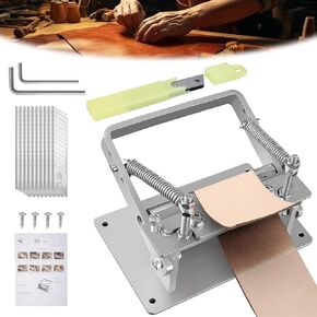 awagas Manual Leather Splitter Leather Peeling Machine, Leather Skiver Peeler DIY Leather Working Tools, Leather Skiving Machine Set Skiver Thinning Skin Cutter for Shoes Bags Gloves Belts Wallets Etc