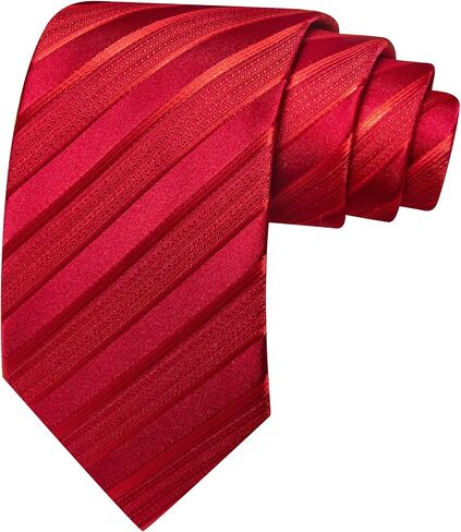 Barry.Wang Stripe Men Ties Set Classic WOVEN Necktie with Handkerchief Cufflinks Formal in Kuwait