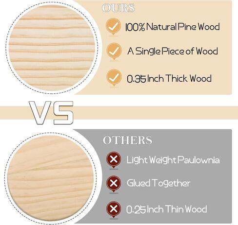 60 Pieces Unfinished Wood Coasters, GOH DODD 4 Inch Wooden Blanks with Non-Slip Pads for Laser Engraving Wood Burning Staining Painting Decoupage Housewarming Gifts Wedding Crafts Education in Saudi Arabia