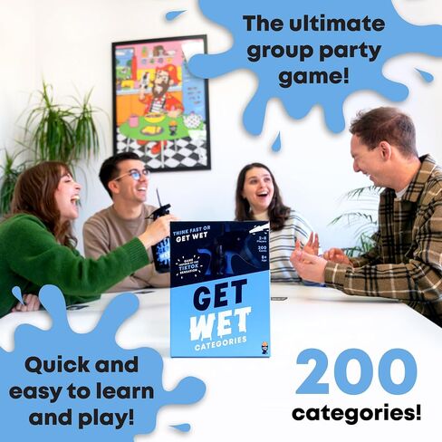 Lucky Egg - Exciting Get Wet Categories Family Game - Card Games for 8+ Year Olds, 2-8 Players - Fun Family Games for Adults & Kids w. Water Sprayer - Indoor & Outdoor Games Nights, Games Kids in Saudi Arabia