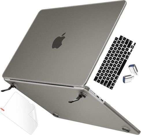 May Chen Compatible with MacBook Air 13.6 inch Case A3113 M3 A2681 M2 Chip 2024 2023 2022 Release, Sturdy Protection Hard Shell Case Cover with Fold Kickstand & Keyboard Cover, Matte Clear Finish in Saudi Arabia