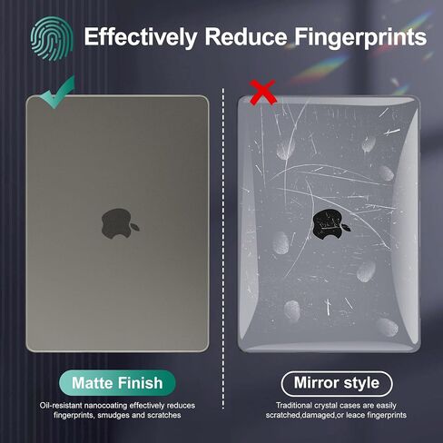 May Chen Compatible with MacBook Air 13.6 inch Case A3113 M3 A2681 M2 Chip 2024 2023 2022 Release, Sturdy Protection Hard Shell Case Cover with Fold Kickstand & Keyboard Cover, Matte Clear Finish in Saudi Arabia