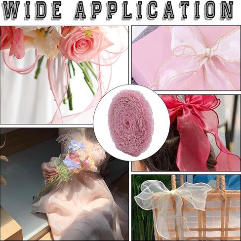 GORGECRAFT 20Yds Ruffled Pleated Lace Trim Ribbon 1.2" Double Ruffle Elastic Stretch Lace Edge Trimmings Gathered Fringe Appliques for Dress Wedding Collars DIY Sewing Crafts Decor Gift Wrapping Pink in Saudi Arabia