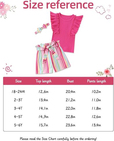 Crazyme Toddler Girl Clothes Short Sleeve T-Shirt Top Pirnted Shorts Baby Girls Outfits 18 Month-5T Girl Clothes in Kuwait