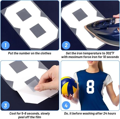 33 Pcs Iron on Numbers for Clothing, 8 Inch Heat Transfer Numbers 0 to 9 Jersey Numbers Large Iron on Numbers for Jersey White Iron on Numbers for Sports Uniform Basketball Baseball Football T-Shirt in Saudi Arabia