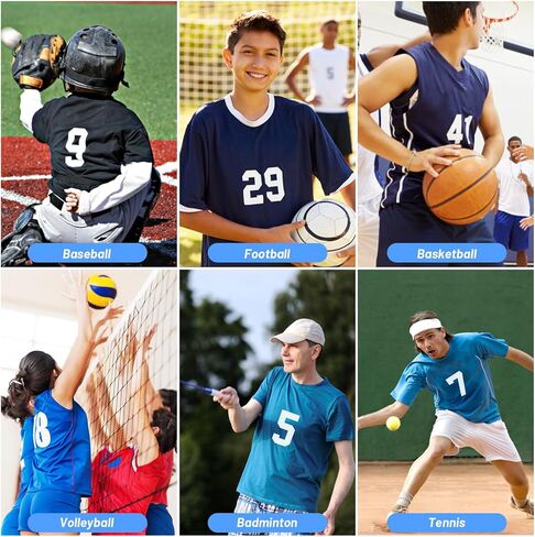 33 Pcs Iron on Numbers for Clothing, 8 Inch Heat Transfer Numbers 0 to 9 Jersey Numbers Large Iron on Numbers for Jersey White Iron on Numbers for Sports Uniform Basketball Baseball Football T-Shirt in Saudi Arabia