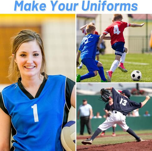 33 Pcs Iron on Numbers for Clothing, 8 Inch Heat Transfer Numbers 0 to 9 Jersey Numbers Large Iron on Numbers for Jersey White Iron on Numbers for Sports Uniform Basketball Baseball Football T-Shirt in Saudi Arabia