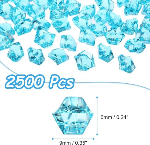 Meccanixity 2500pcs صخور الجليد المزيفة أكريليك بلورات خضراء خضراء الأحجار الأحجار الكريمة المبهجة الماس المبهجة المبهجة لمواد الحشو المزهرية in Saudi Arabia