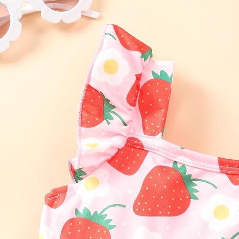Popshion Girls Dresses Flutter Sleeve Swing Sundress Toddler Summer Clothes Kid Birthday Party Sleeveless Dress 1-8 Years Old in Kuwait