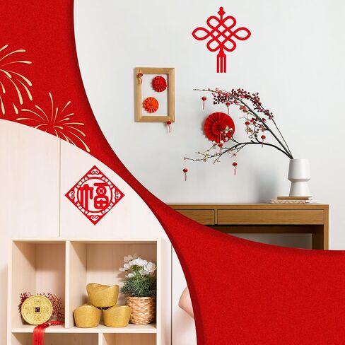 60pcs صينية ديكورات ديكورات صينية جديدة ملصقات النافذة الصينية التقليدية المقطوعة بالورق الصيني الجديد ملصقات ملصقات الربيع مهرجان ربيع مجموعة صناديق النافذة in Kuwait