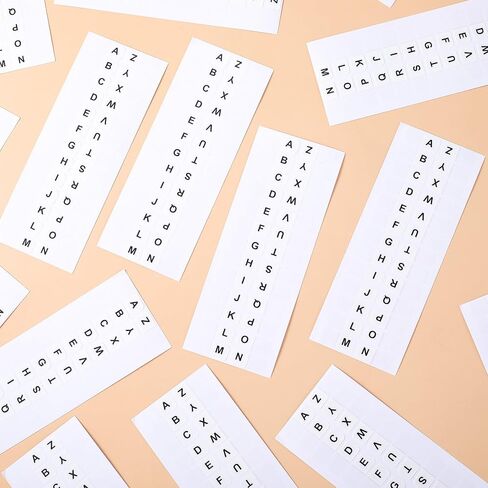 OIIKI 364PCS White Alphabet Tabs, A to Z 26 Letters Alphabet Stickers, Alphabetical Tabs Indexes, School Alphabet Label Stickers for Books, Dictionary, Notes, File -14 Sheets in Saudi Arabia