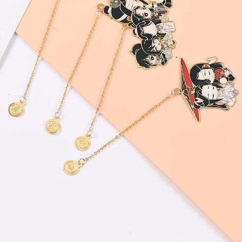 الصينية مو زو شي المرجعية ， Grandmaster of Cultivation Wei Wuxian Lan Wangji Metal Hollowing Bookmark ، أغلفة الكتب وإكسسوارات الكتب in Kuwait