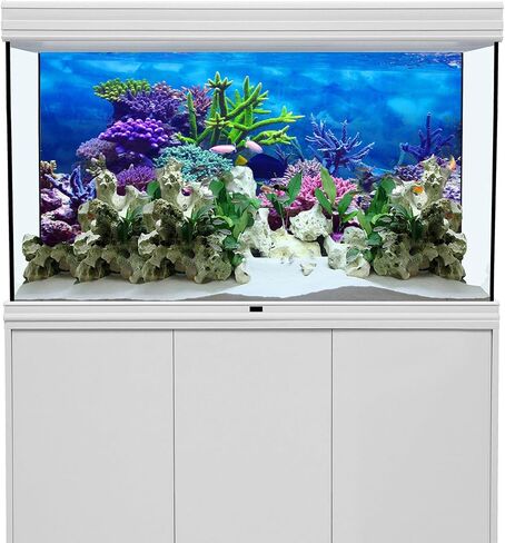 YongFoto Ocean Theme Fish Tank Background - 24x16 inch Aquarium Background with Coral, Seaweed, Reef Rock, Tropical Fish, Underwater Sea World Backdrop for Terrarium & Reptile Habitat in Saudi Arabia