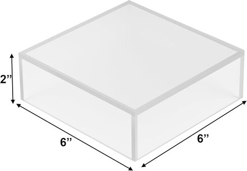 Small Clear Acrylic Cubes for Display - Plastic Square Cubes for Food, Cupcakes, Figures, Desserts, Jewelry, Toys, Collectibles, Cosmetics Showcase in Kuwait