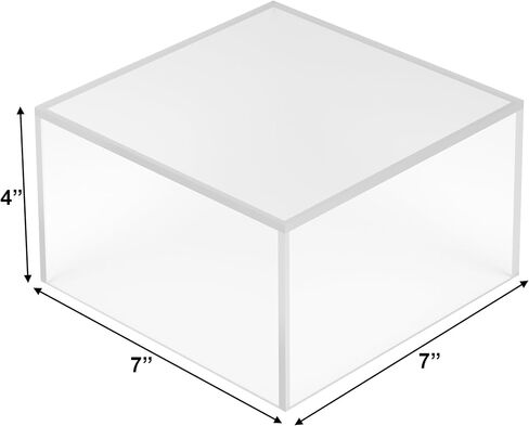 Small Clear Acrylic Cubes for Display - Plastic Square Cubes for Food, Cupcakes, Figures, Desserts, Jewelry, Toys, Collectibles, Cosmetics Showcase in Kuwait