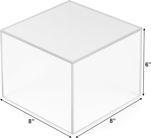 Small Clear Acrylic Cubes for Display - Plastic Square Cubes for Food, Cupcakes, Figures, Desserts, Jewelry, Toys, Collectibles, Cosmetics Showcase in Kuwait