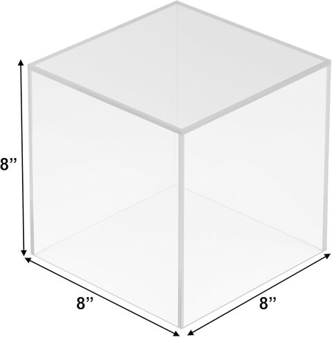 Small Clear Acrylic Cubes for Display - Plastic Square Cubes for Food, Cupcakes, Figures, Desserts, Jewelry, Toys, Collectibles, Cosmetics Showcase in Kuwait