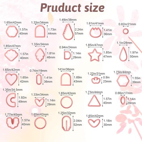 104 PCS Polymer Clay Clay Kits for Occles Making ، Pagow 24 PCS Class Clay Concters ، Mini Clay Jewelry Cutters Tools with 30 Jump Rin in Kuwait