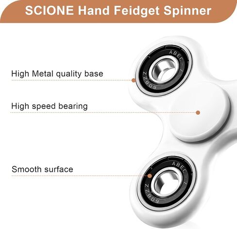 SCIONE Fidget Spinner Toy 1 Pack, Cool Fidget Spinners for Kids Adults, Sensory Fidgets Toys Anxiety Relief for ADHD Autism Easter Birthday Gifts Classroom Prizes for Boys Girls in Kuwait