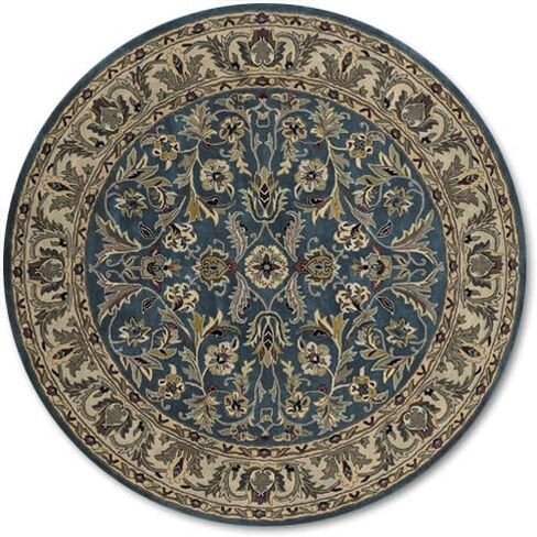 Retro Blue and Beige Floral Print Art Round Mouse Pad, Vintage Oriental Persian Design Circular Mouse Pads in Saudi Arabia