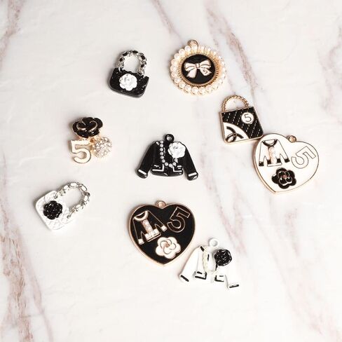 Women Lipstick Perfume Makeup Enamel Charms for Jewelry Making DIY Bracelet Necklace Gift Craft, 30Pcs in Saudi Arabia