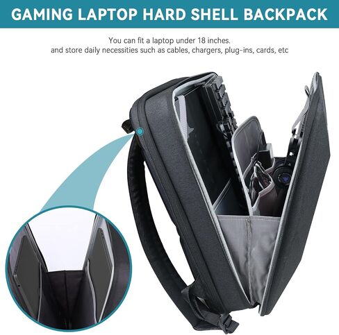 Smatree Hard Gaming Laptop Backpack Compatible for 18 inch ASUS ROG Strix SCAR 18 2025/2024, ROG Strix G18 2025/2024, Alienware m18/m18 R2, Acer Predator Helios 18/Neo 18, Acer Nitro 5, Razer Blade 18 in Kuwait