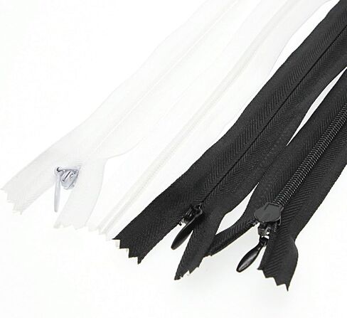 Leekayer 16 Inch Invisible Zipper for Sewing Craft Dress Bag 3# Black White 40.64cm Nylon Hidden Zipper for Pillow Cushion Mattress Dog's Bed DIY Closed End Replacement Zipper 10 PCS/Pack Bulk in Kuwait