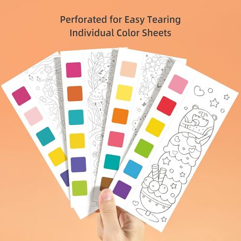 MiDeer Watercolor Painting Book for Kids Ages 4-8, Pocket Watercolor Painting Book Arts and Crafts for Toddlers, Travel Activities Paint with Water Coloring Book Set for Kids 3-8 (3 Packs) in Kuwait