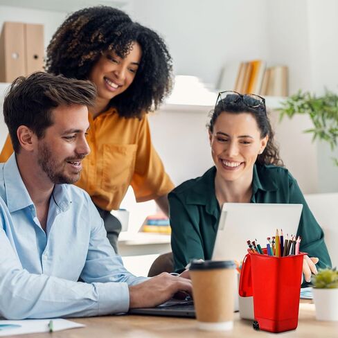 مجموعة لعب علب القمامة البلاستيكية من هامونت (6 عبوات) ألعاب سلة المهملات المستخدمة لحامل أقلام الرصاص، منظم سطح المكتب، اللعب المرح، الجدة ومفضلات الحفلات، أحمر 4 × 3 × 6 (أخضر) in Kuwait