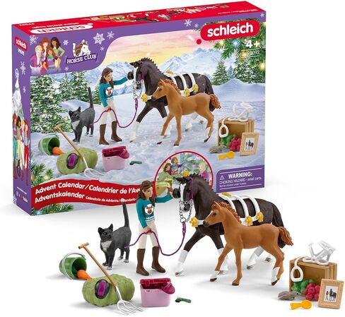 Schleich Horse Club - تقويم Advent Kids ، مع 24 لعبة فريدة من عالم Lakeside ، بما في ذلك الخيول والراكب والكلب والسرج وغيرها من الملحقات والأفكار للأطفال الذين تتراوح أعمارهم بين 5 سنوات in Saudi Arabia