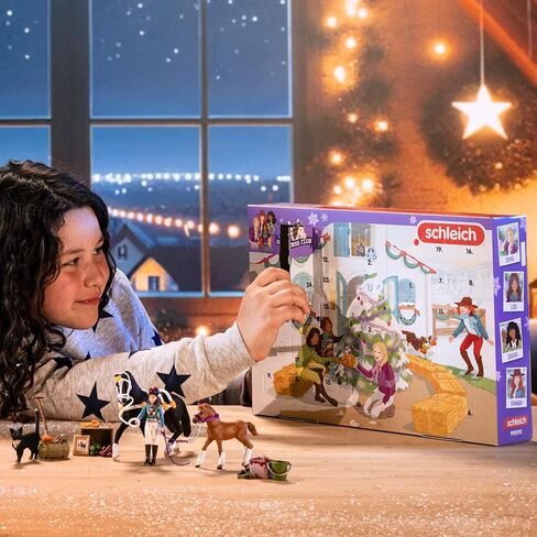 Schleich Horse Club - تقويم Advent Kids ، مع 24 لعبة فريدة من عالم Lakeside ، بما في ذلك الخيول والراكب والكلب والسرج وغيرها من الملحقات والأفكار للأطفال الذين تتراوح أعمارهم بين 5 سنوات in Saudi Arabia