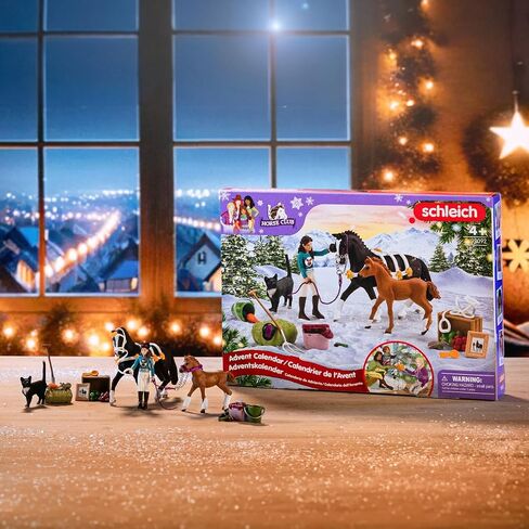 Schleich Horse Club - تقويم Advent Kids ، مع 24 لعبة فريدة من عالم Lakeside ، بما في ذلك الخيول والراكب والكلب والسرج وغيرها من الملحقات والأفكار للأطفال الذين تتراوح أعمارهم بين 5 سنوات in Saudi Arabia