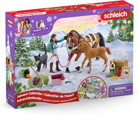 Schleich Horse Club - تقويم Advent Kids ، مع 24 لعبة فريدة من عالم Lakeside ، بما في ذلك الخيول والراكب والكلب والسرج وغيرها من الملحقات والأفكار للأطفال الذين تتراوح أعمارهم بين 5 سنوات in Saudi Arabia