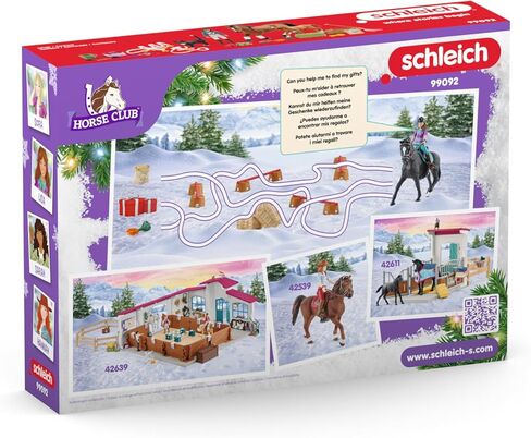 Schleich Horse Club - تقويم Advent Kids ، مع 24 لعبة فريدة من عالم Lakeside ، بما في ذلك الخيول والراكب والكلب والسرج وغيرها من الملحقات والأفكار للأطفال الذين تتراوح أعمارهم بين 5 سنوات in Saudi Arabia