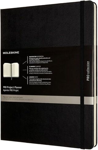 Moleskine PRO Project Planner, Hard Cover, XL (7.5" x 9.5") Black, 288 Pages in Saudi Arabia