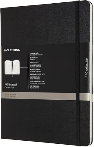 Moleskine PRO Project Planner, Hard Cover, XL (7.5" x 9.5") Black, 288 Pages in Saudi Arabia