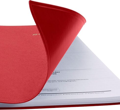 At-A-Glance 2025 Planner Bolling Book ، أسبوعيًا ، 8-1/4 "× 11" ، كبير ، ربع ساعة ، أحمر (709401325) in Kuwait