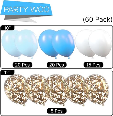 PartyWoo Burgundy Gray White Balloons, 60 pcs Balloon Pack of Burgundy Balloons Wine Red Balloons Gray Balloons White Balloons for Burgundy Baby Shower Decorations, Memorial Day Decorations in Kuwait