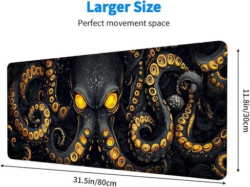 Green Dragon Gaming Mouse Pad, Black Eye Skeleton Fantasy Game Mousepad XL Large Gaming Mouse Pad Laptop Keyboard Mat Mouse Pad, XXL Extended Mouse Protector for Home Office, 31.5"x11.8" in Saudi Arabia