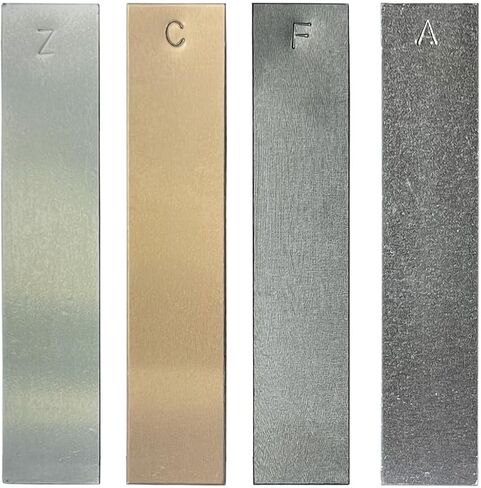 Metal Electrodes Strips 4 Piece Set, Copper,Zinc,Iron & Stainless Steel Marked with The Symbol for Student's Electrochemical Experiments in Kuwait