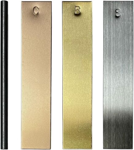 Metal Electrodes Strips 4 Piece Set, Copper,Zinc,Iron & Stainless Steel Marked with The Symbol for Student's Electrochemical Experiments in Kuwait