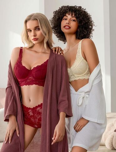 Avidlove حمالات الصدر المثيرة للنساء من الدانتيل Bralettes مع Underwire رفع المرأة حمالة الصدر الملابس الداخلية Balconette in Saudi Arabia