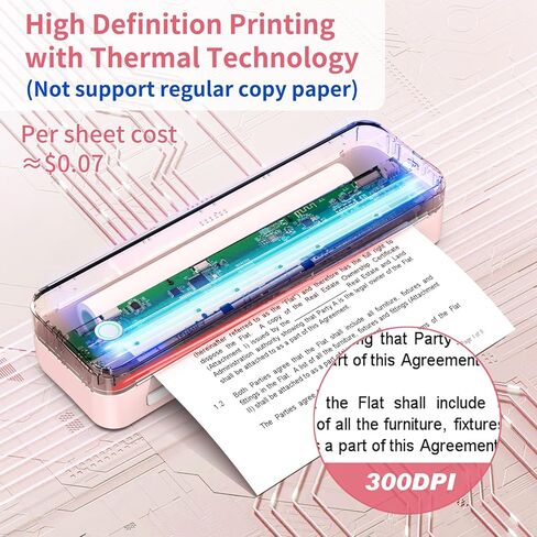 الطابعة المحمولة اللاسلكية Jadens ، الدعم 8.5 '' × 11 '' ، طابعة حرارية بلوتوث 300DPI ، طابعة سفر ، طابعة غير متوافقة مع iOS ، Android & Laptop in Kuwait