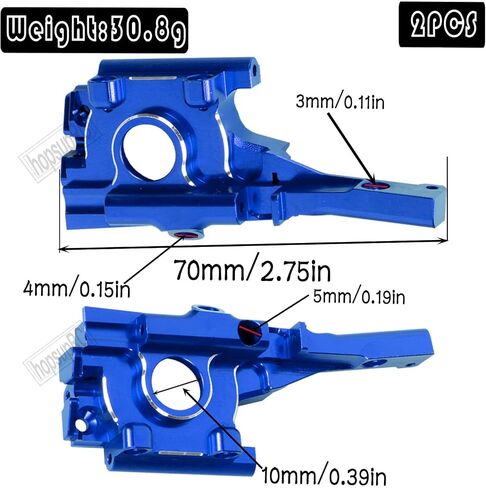 ترقيات علبة التروس الحاجز الأمامية للألومنيوم لـ 1/16 MINI E-Revo Slash Summit RC CAR ، قفزات علبة النقل الأمامية ، الأسود in Saudi Arabia