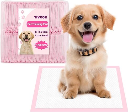 Puppy Pads,Disposable Puppy Training Pads,Super Absorbent Leak-Proof Dog and Puppy Pet Training Pads,Pink Puppy Pads for Puppies,Dogs,Cats,Rabbits(24" X 24" - 40PCS) in Kuwait