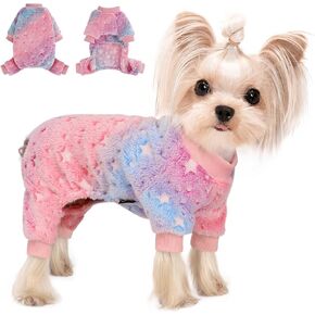 Dog Sweaters for Small Dogs Winter Pet Clothes Puppy Clothes for Small Dogs Boy Girl Fleece Small Dog Pajamas Jumpsuits Dog Outfits for Chihuahua Yorkie Cat Apparel