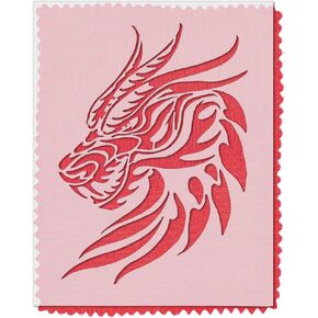 Stencil Stop Dragon Head Stencil - 6.56 x 9 inches - Reusable Dragon Stencils for Painting on Wood, Walls, Fabric & Rocks - Durable 14 Mil Mylar Plastic - Perfect for DIY Crafts & Custom Art