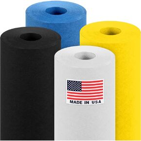 18" x 1200" (100 ft) Mini Egg Kraft Paper Set, 45 Lbs - Yellow, Dark Blue, Black, White Kraft Paper - Made in USA Color Paper for Crafts, Appliques for Kids, DIY, Origami